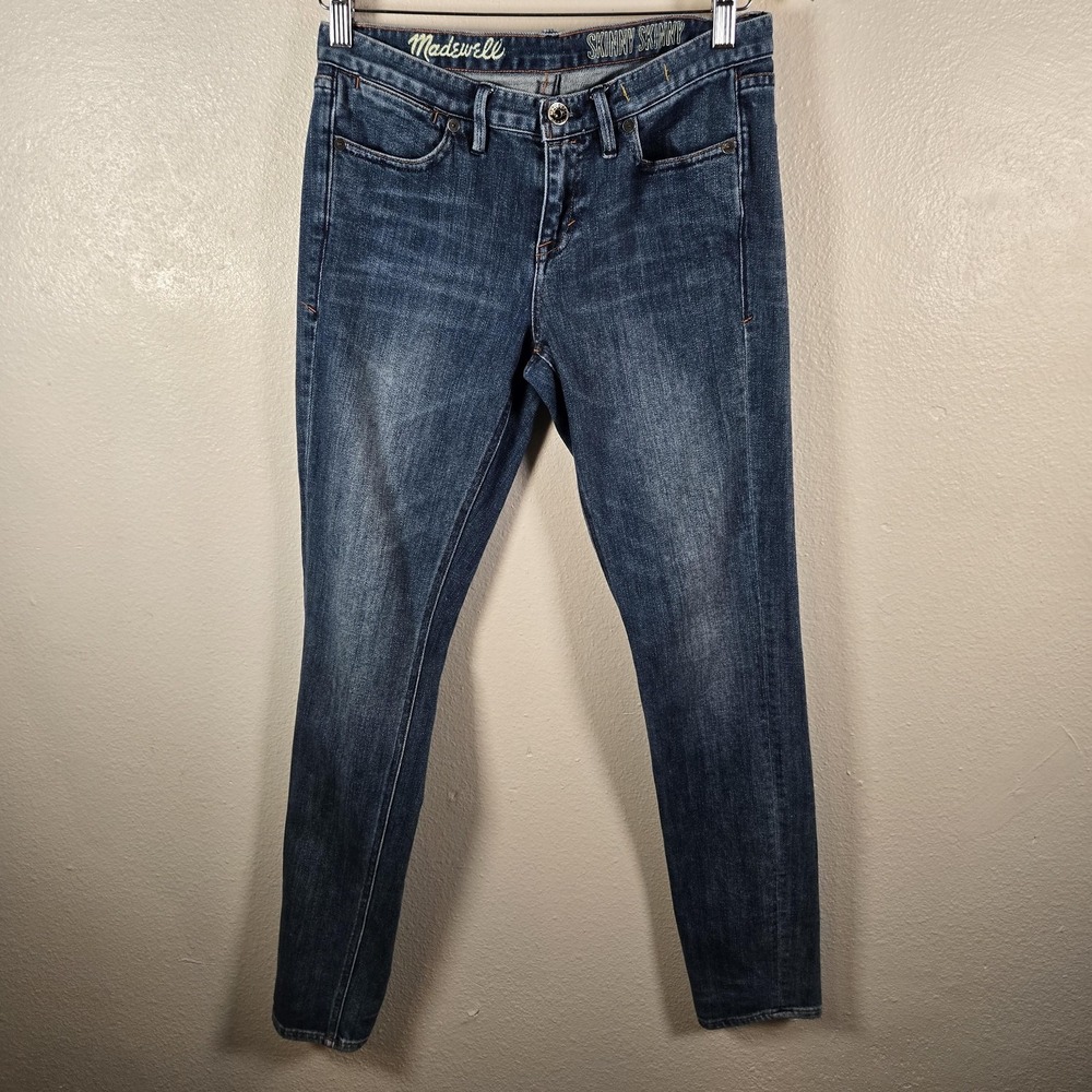 Madewell Skinny Skinny Jeans Womens 28x32 Blue Medium Wash Mid Rise Denim Casual